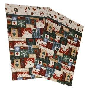 Set of 2 Handmade of Let it Snow Christmas Pillow Cases. 19Wx29L